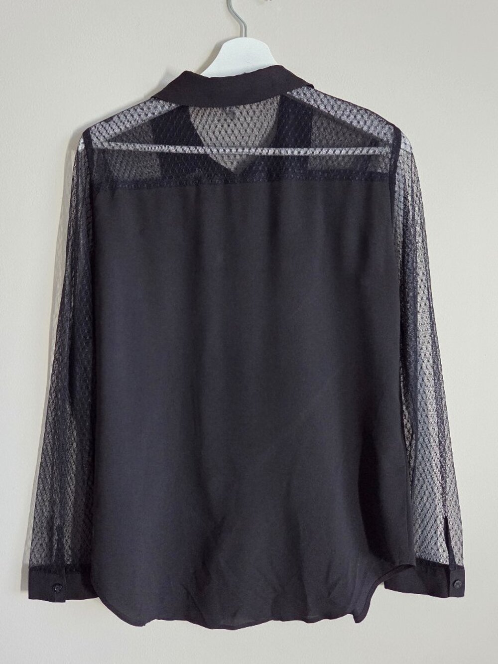 BCBGeneration Mesh Blouse Top - Picture 5 of 6